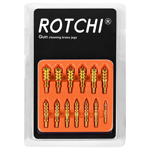 13-stk pakke med pistolrengjøring i messing, med blisterkortpakke
