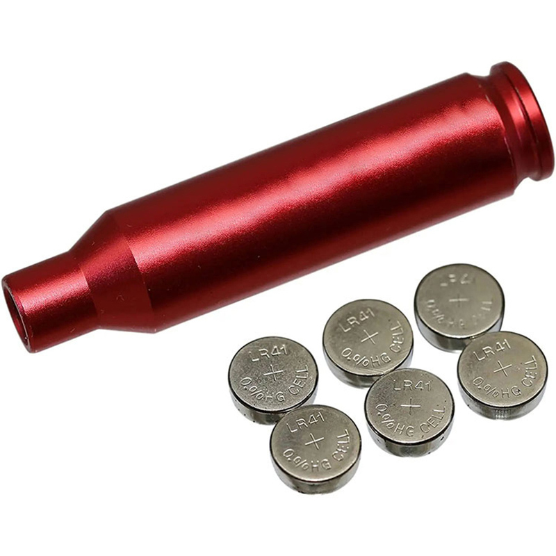 6.5CREEDMOOR Bore Sighter Red Dot Cartridge Laserboring Sighter med 2 sett med batterier
