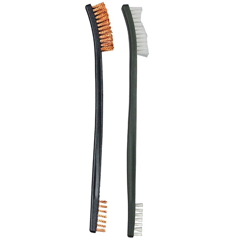 Dobbel End Utility Gun Rengjøring Håndbørste Messing Wire