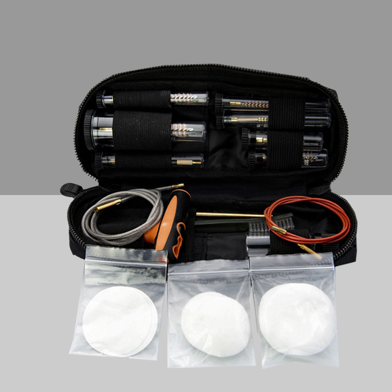 Molle System Gun Cleaning Kit for Rifles .177cal. og .223cal. med 2 fleksible kabler