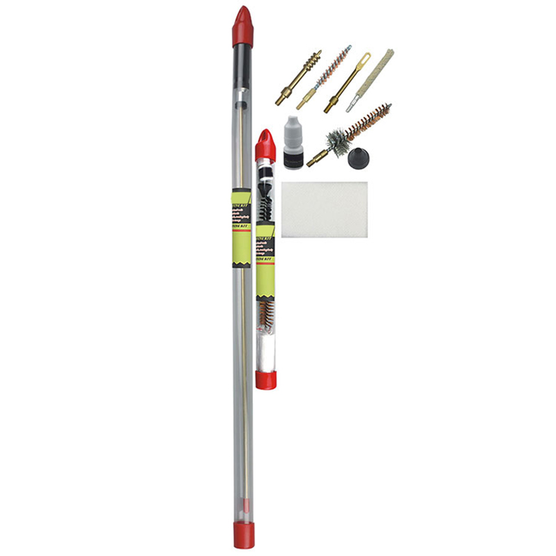 Riflengjøringssett i ett stykke lang stang hengende rørpakke