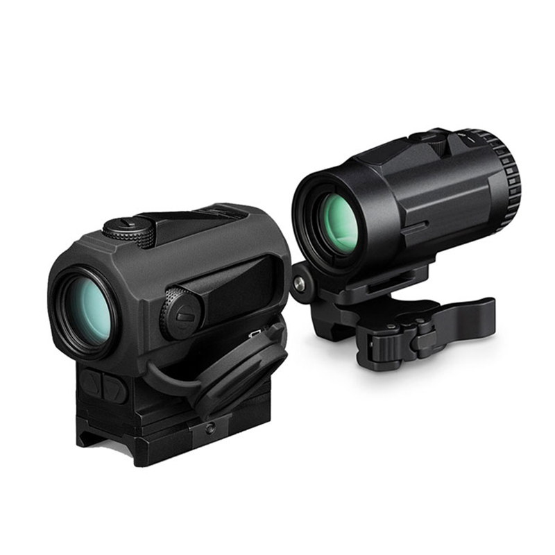 Taktisk 3X forstørrelsesrør Optikk Jaktkikkertsikte Red Dot-sikte med QD-feste for 20 mm riflepistolskinne